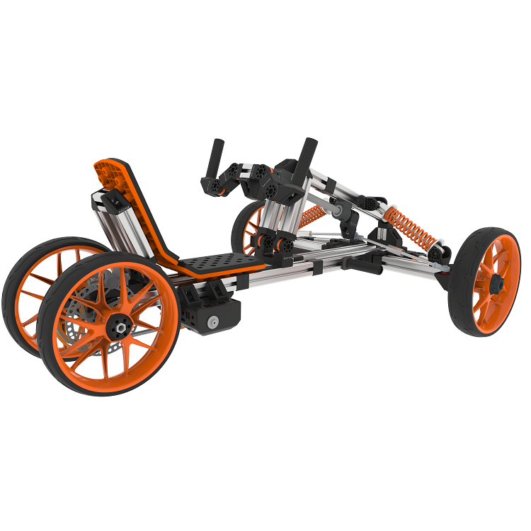 Go Kart Pedal Kids - Elektrisches Tret-Gokart, faltbares DIY-Bausatz-Spielzeug, Kinderfahrzeug für