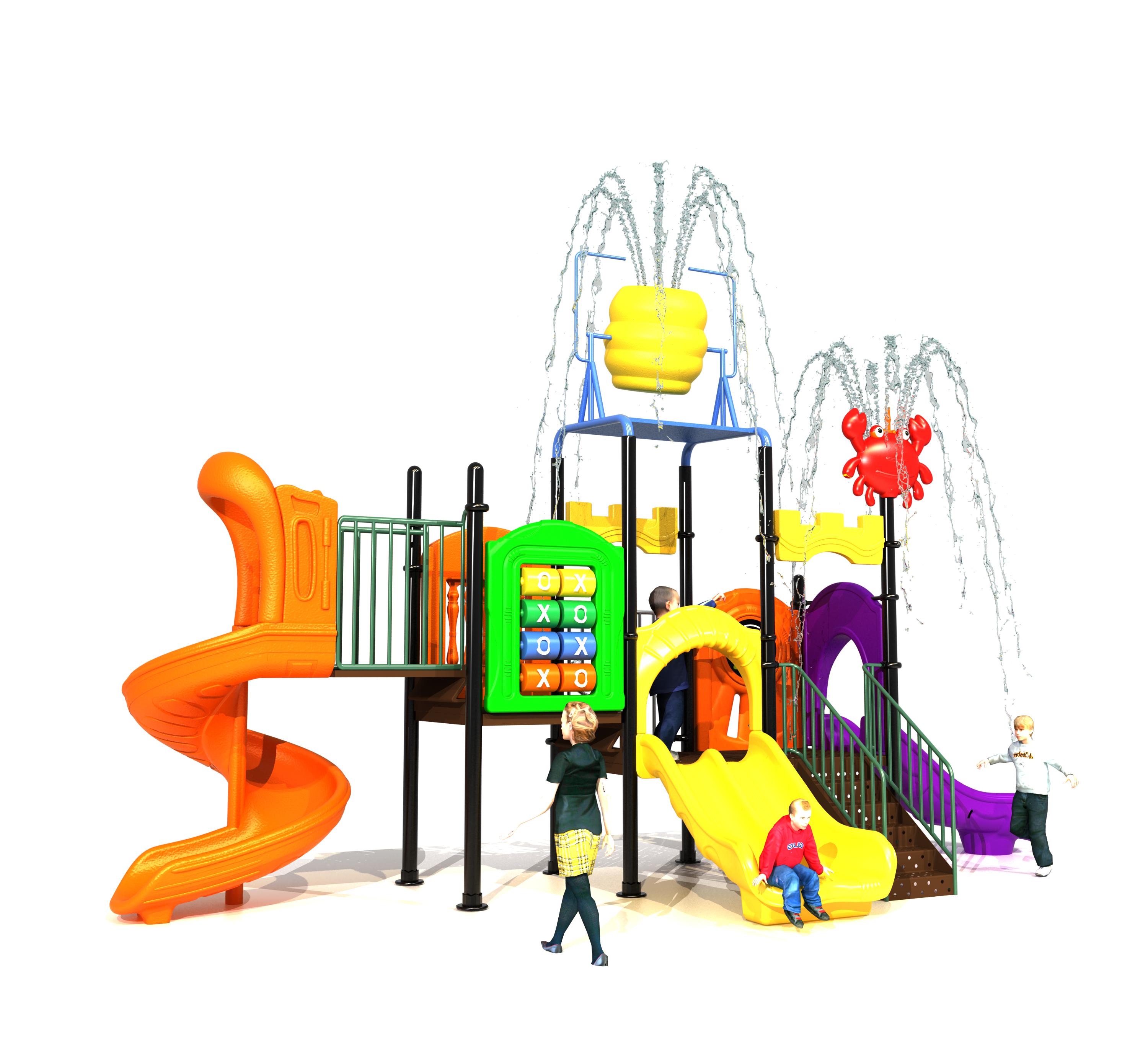 Kids Outdoor Water Park - Hochwertige Outdoor-Spielplatzgeräte, Neues Wasserpark-Rutschenset, Spaßige Spielstrukturen