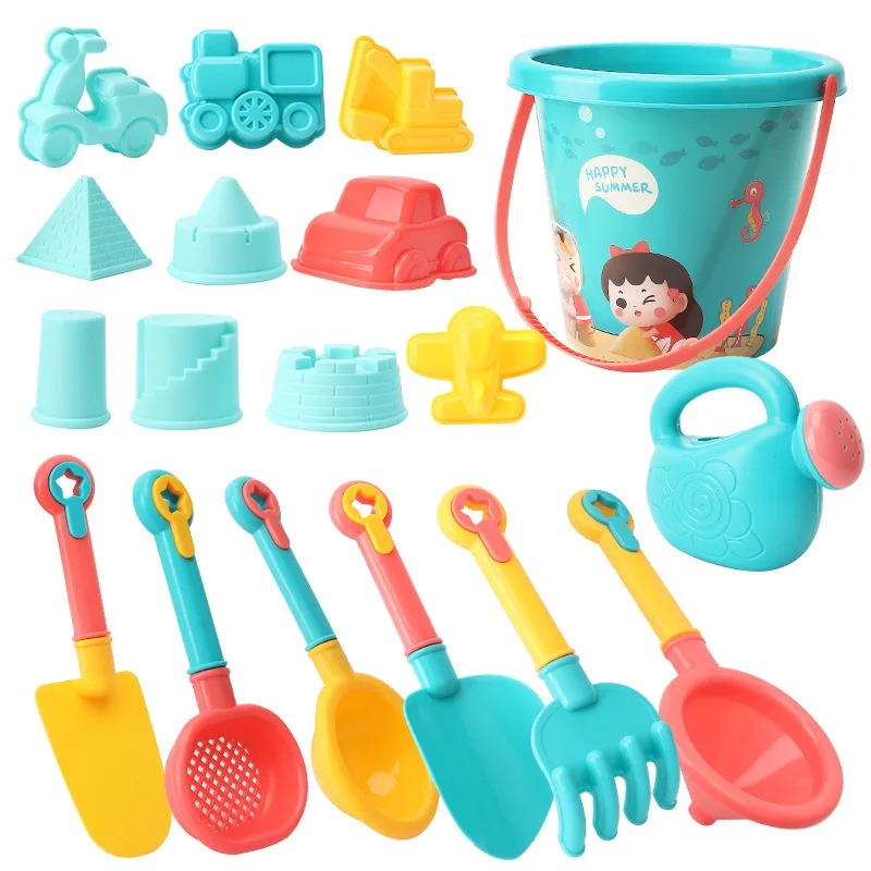 Kids Outdoor Mud Kitchen - 18 Stück Strand Spielzeug Set Eimer