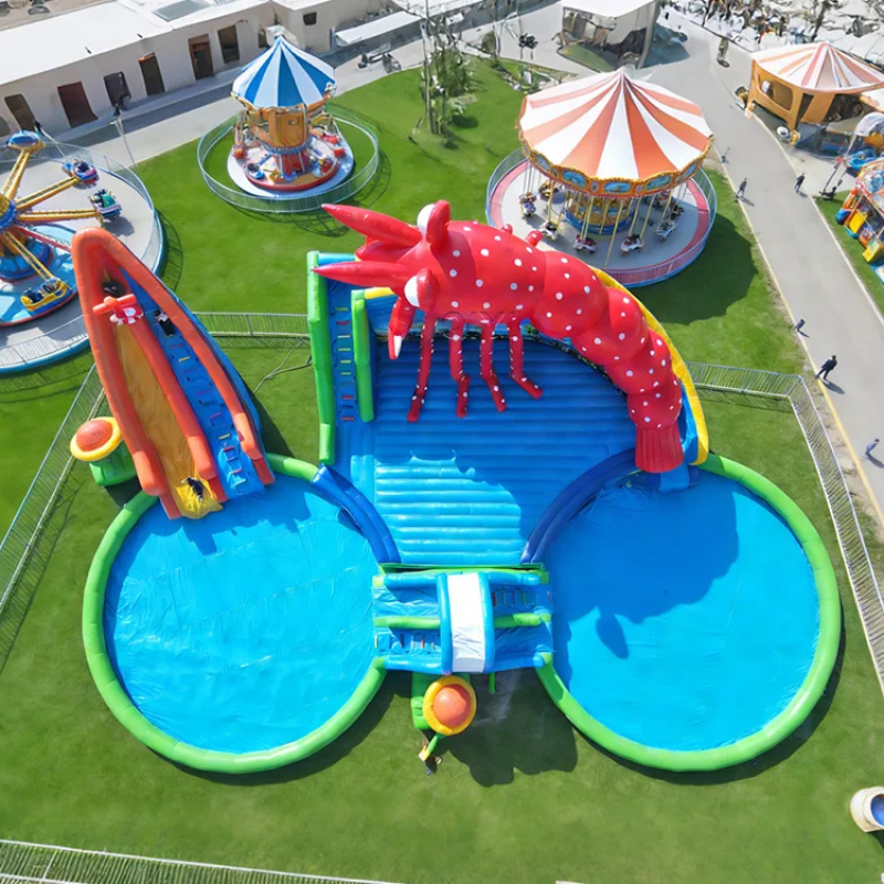 Kids Outdoor Trampoline - Hochwertige Kommerzielle PVC Aufblasbare Wasserrutsche mit