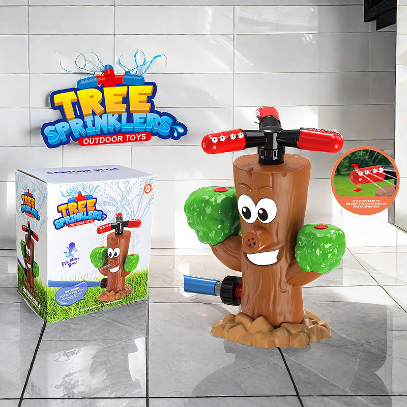 Kids Outdoor Yard Tools - Cartoon-Baumstumpf-Sprinkler für den Garten, Wasserspielzeug für