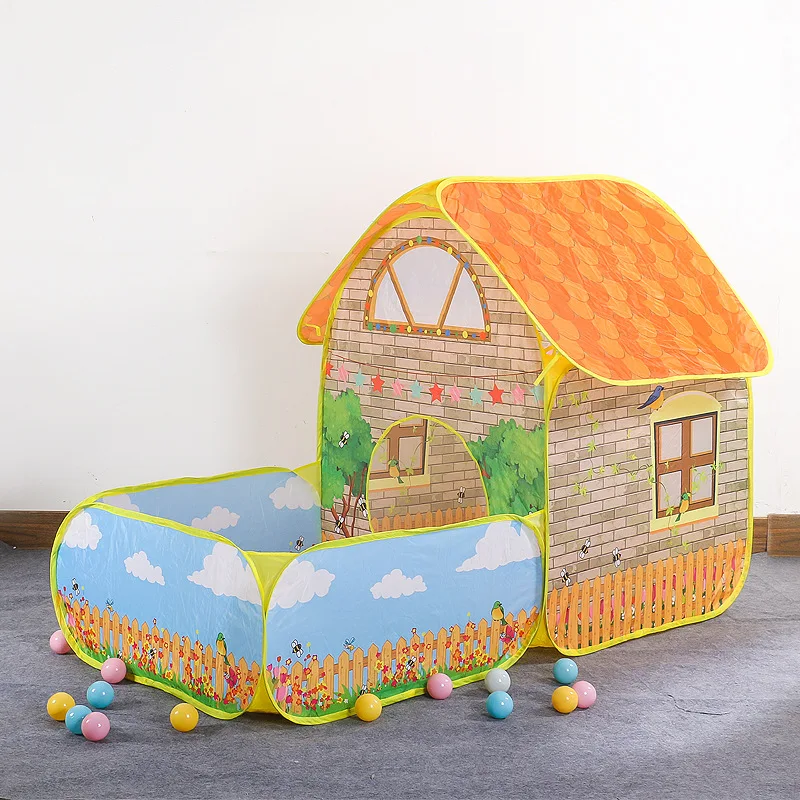 Kids Outdoor Play Tent - Tragbares, faltbares Kinderspielzelt mit Hofdesign, Indoor-Outdoor-Krabbelzelt