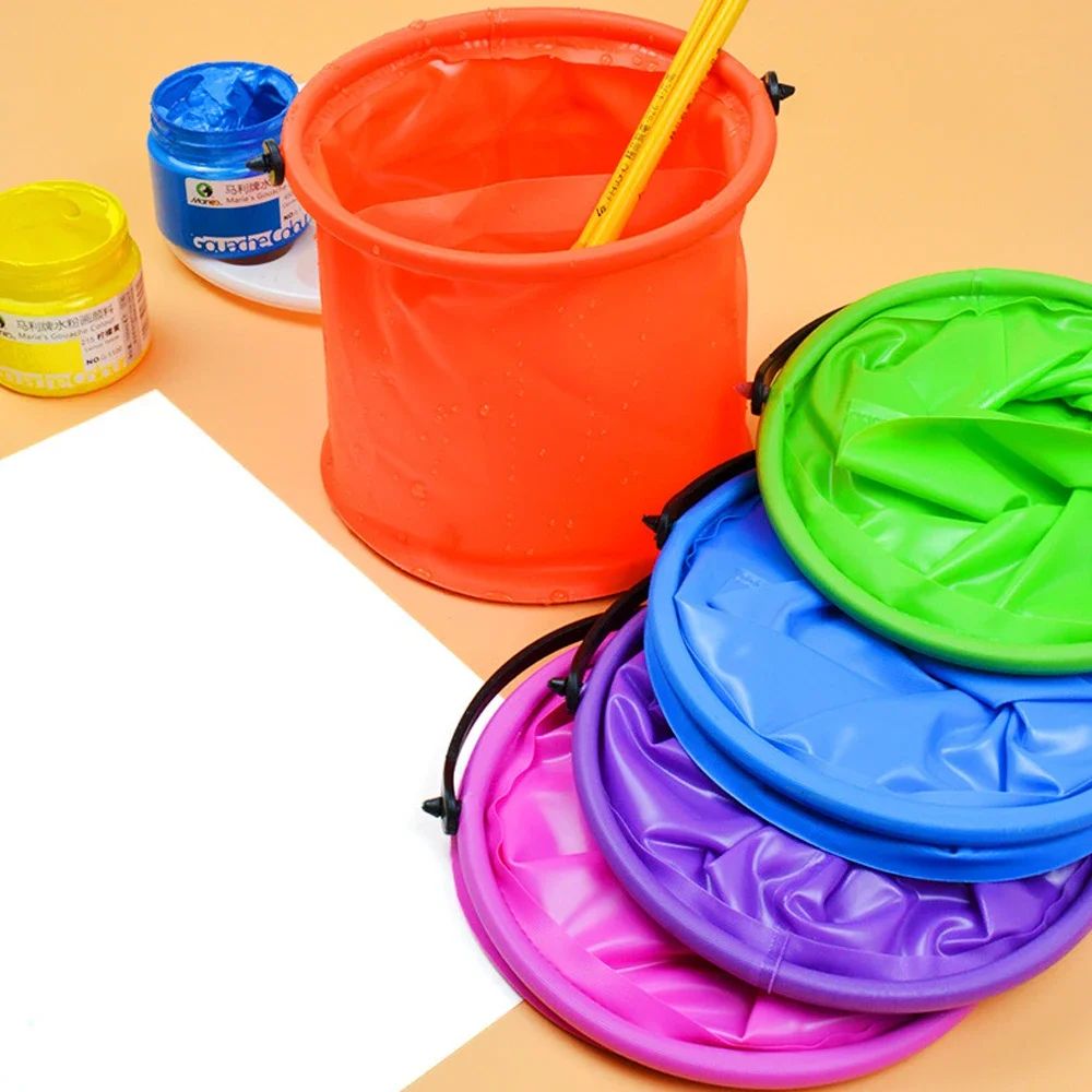 Kids Outdoor Fun - Zusammenklappbarer Strand-Sandeimer, tragbarer, faltbarer Handeimer, Strand-,