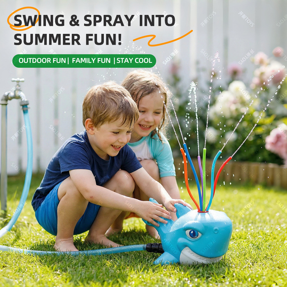 Cartoon-Hai-Sprinkler für den  – Kids Outdoor Yard Tools Bewertung und Preis