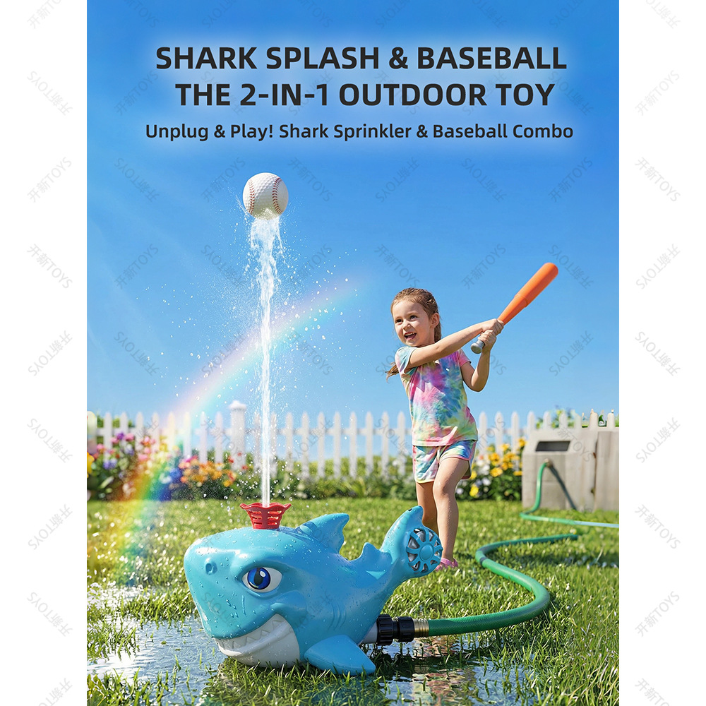 Cartoon-Hai-Sprinkler für den  – Kids Outdoor Yard Tools Bewertung und Preis