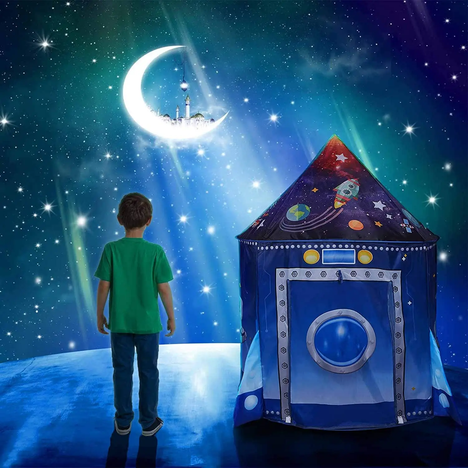Raketen-Spielzelt für Kinder,  – Kids Outdoor Play Tent Bewertung und Preis