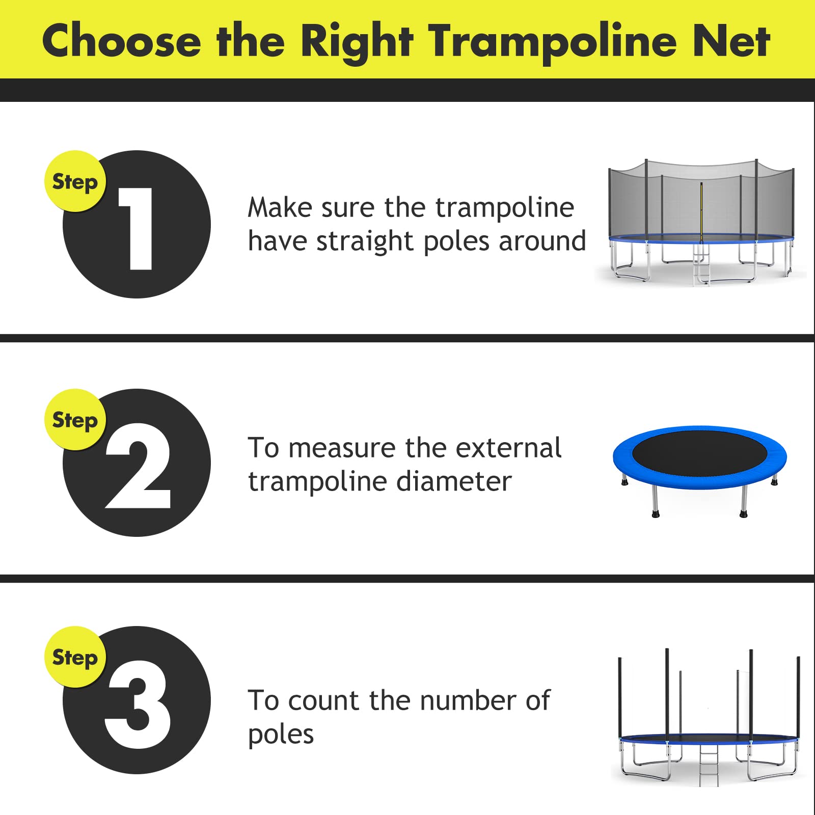 6 8 10 Fuß Trampolin-Ersatznet – Kids Outdoor Trampoline Bewertung und Preis