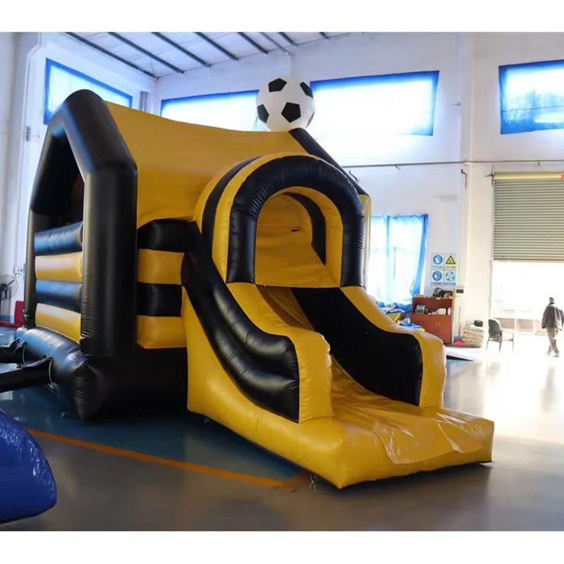 Schwarz-Gelbes Fußball-Themen- – Kids Outdoor Trampoline Bewertung und Preis
