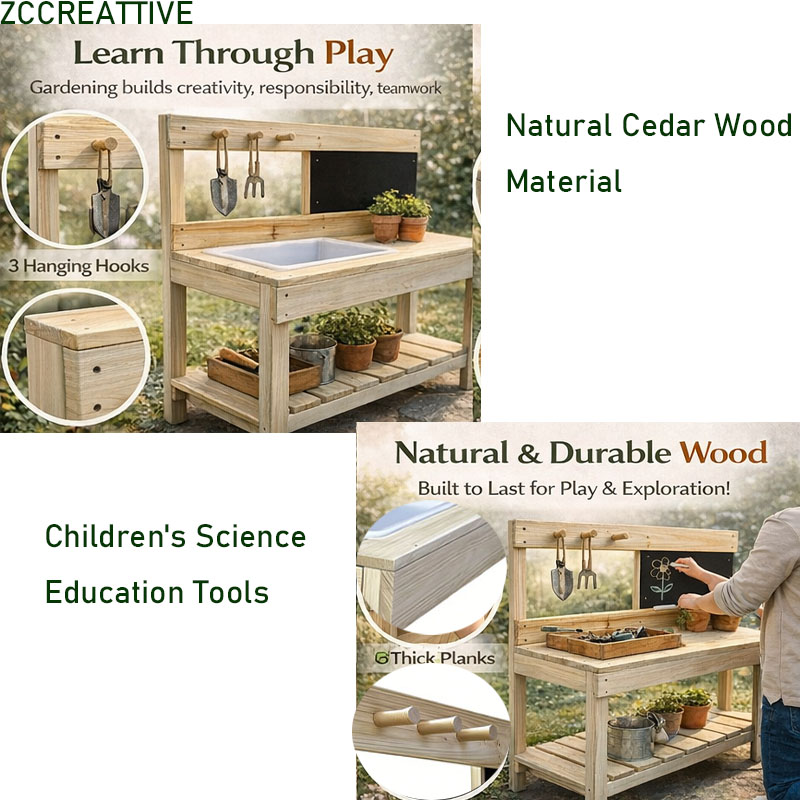 ZCCREATTIVE Kinder-Holz-Pflanz – Kids Outdoor Mud Kitchen Bewertung und Preis