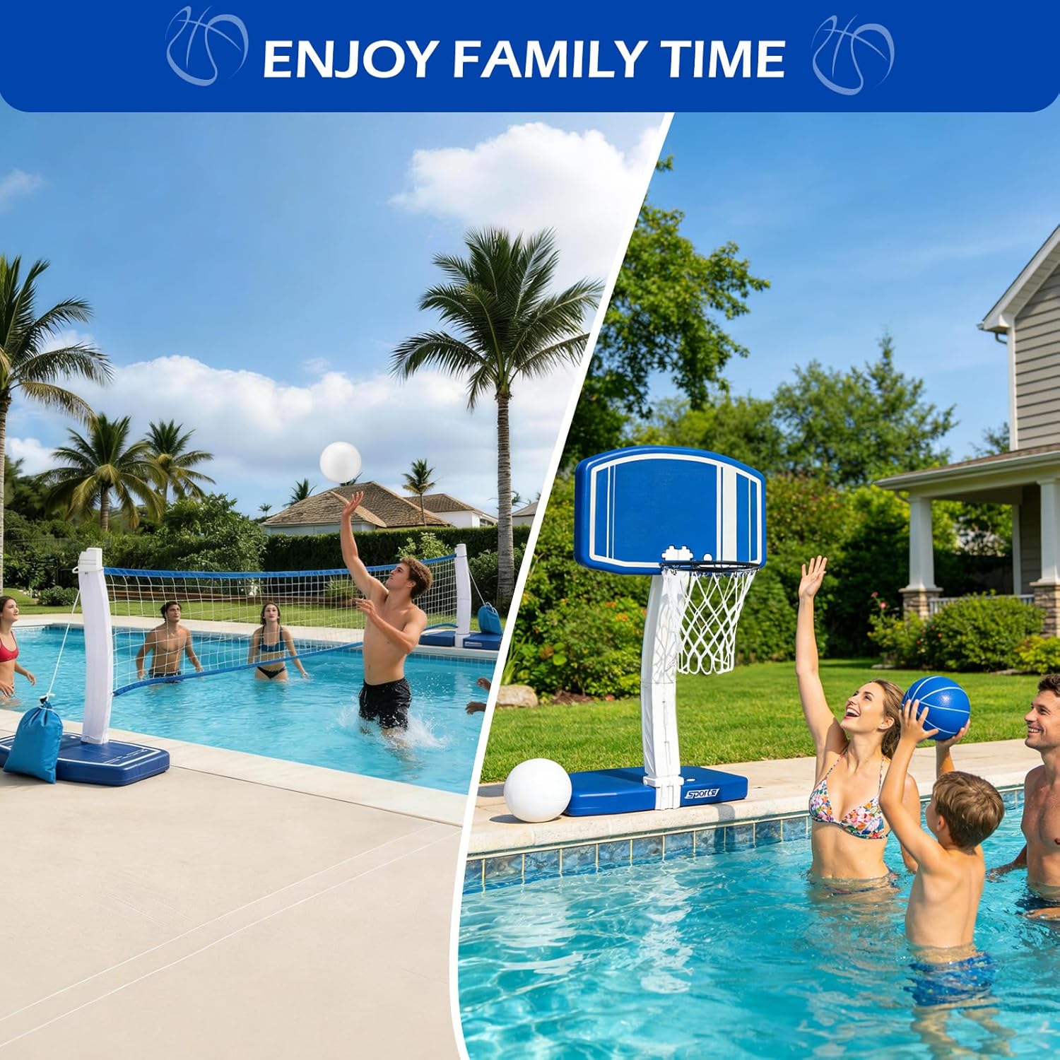 Oberirdischer Pool-Basketballk – Kids Outdoor Fun Bewertung und Preis