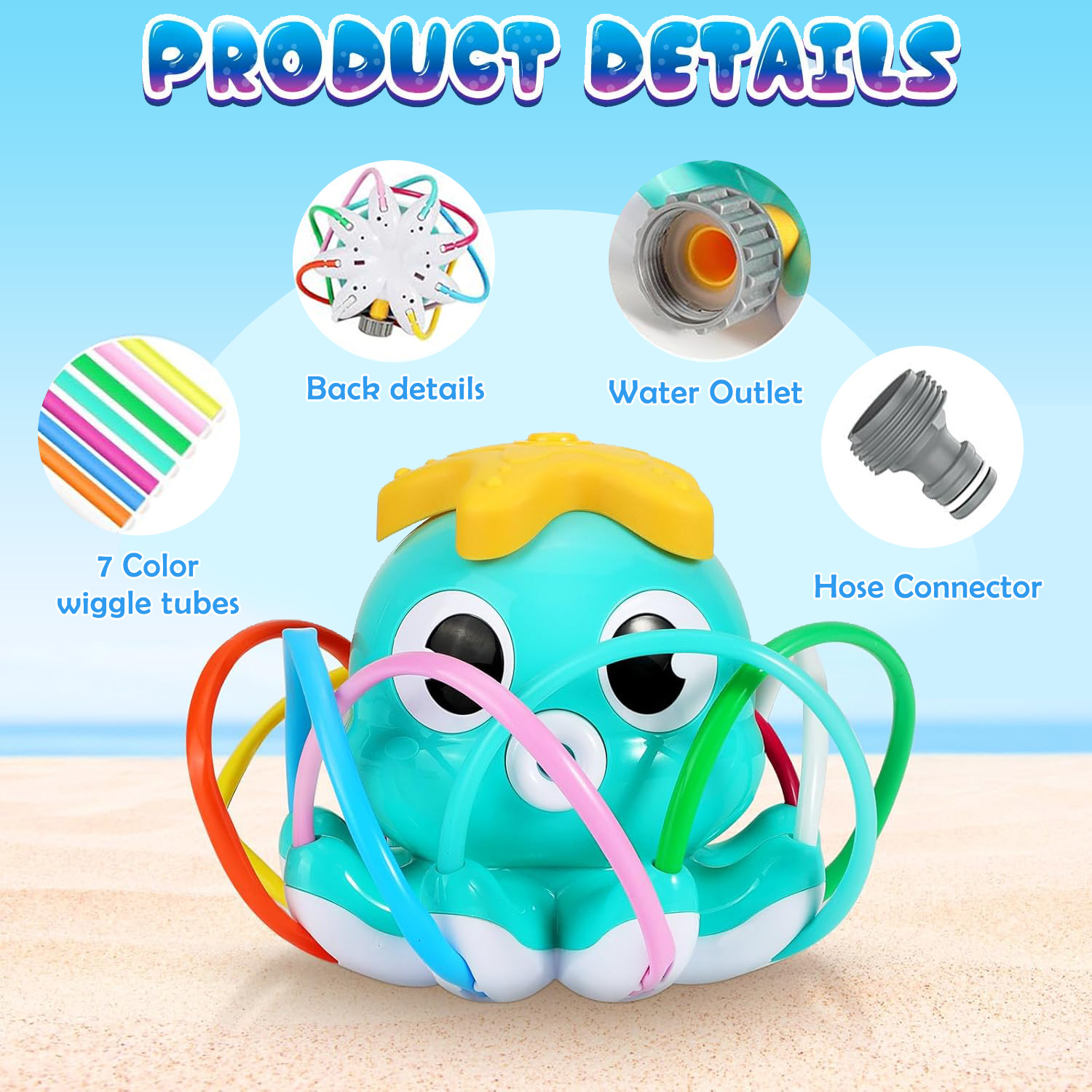 Octopus Sprinkler Wasserspray  – Kids Outdoor Yard Tools Bewertung und Preis